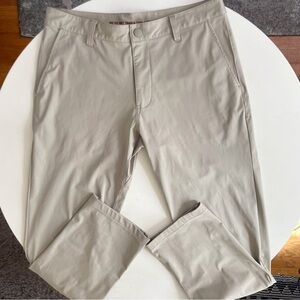 Rhone Men’s Classic Fit Straight Leg Commuter Pant Khaki 31x31